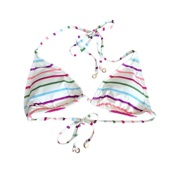 NWT Kate Spade Party Stripe Triangle Bikini Two Piece Swimsuit Sz Large  S3A226S - Picture 4 of 15
